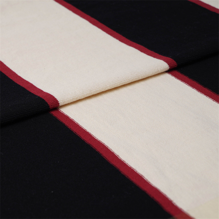 Comfortable And Healthy Skin-Friendly Striped Knit Fabric For Casual Wear