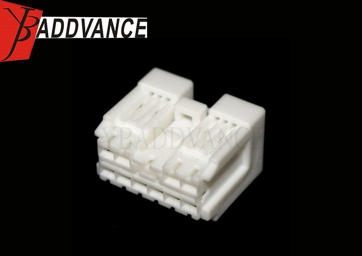10 Pin Female PBT Unsealed Automotive Electrical Connectors White Color