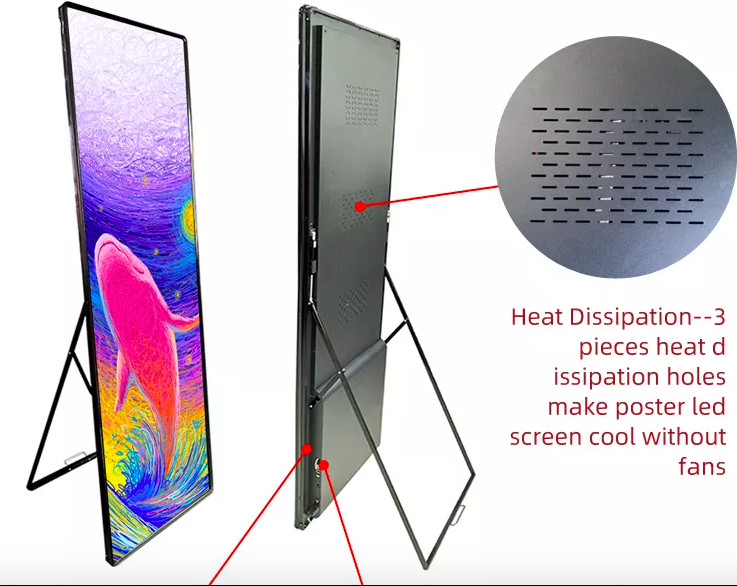 Floor Standing WIFI Control Poster Led Display Light Weight Magic Digital Mirror P2.5