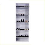 185cm Mirrored Shoe Cabinet