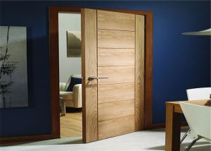 Quality Flush Wood Composite External Front Doors Inward / Outward Opening Direction wholesale