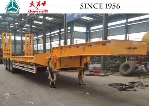 Quality 50 Tons 13m To 16m Semi Low Bed Trailer For Equipment Rental In Yellow wholesale