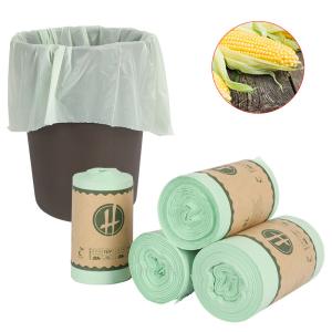 Quality Compostable PLA Cornstarch PBAT Recyclable Garbage Bags Green Color wholesale