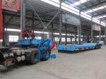 Tri axle Heavy duty Gooseneck Lowbed Low boy Semi Trailer for Digger Excavator