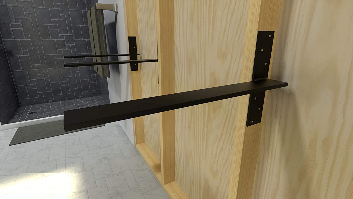Secure Your Countertop with Granite Counter-top Support Stealth Speed Shelf Bracket
