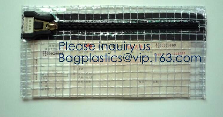 Zipper Vinyl PVC Leather Bank Deposit Bags Bank Deposit Bag With Key Ring,Locking Courier Bag 1000 Denier Nylon Combinat