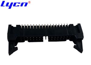 Quality Long Latch Black Header Connector 2.54mm UL94V-0 AU Sn Over Ni wholesale