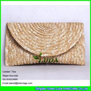 Quality 2016 fashion natural wheat straw clutch bag handmade straw handbags wholesale