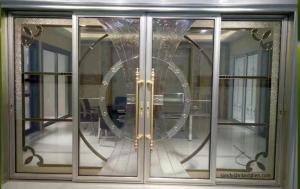 Quality Leaded glass in aluminum sliding door wholesale