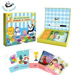 Preschool Alphabet Shape Number Early Learning Flash Cards Wipe Clean Pen