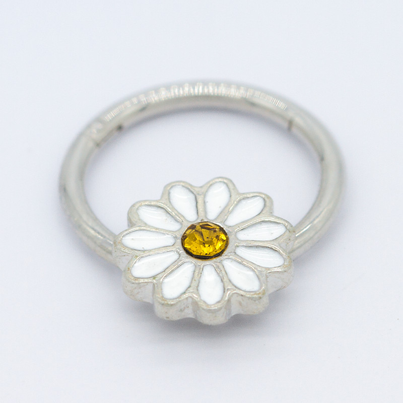 Stainless Steel 316 Flower Septum Clicker Chrysanthemum Indian Nose Rings