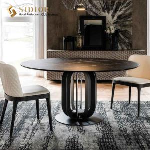 Quality Hot Sell Dining Table, Restaurant Table Desk, Buffet Dinning Table, Canteen Table, Man Made Marble Top, Metal Base wholesale
