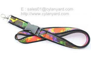 Quality SBR neoprene rubber lanyards wholesale, full colour print neoprene id ribbons, wholesale