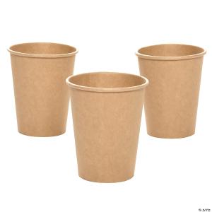 Quality Coffee Milk Hot Drink Paper Cup Brown Leak Resistant Biodegradable Kraft Paper Cups wholesale