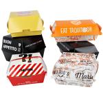 Biodegradable Paperboard Food Packaging Hamburger Patty Box Custom