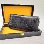Authentic Crocodile Belly Skin Men's Large Card Wallet Genuine Real Alligator