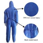 OEM Accepted 55GSM-70GSM En1149 Anti-Virus SMS Hooded Coverall with CE