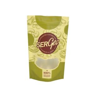 Quality Resealable Coffee Bean Tea Packaging Bags Herbal Fillable Green With Valve wholesale