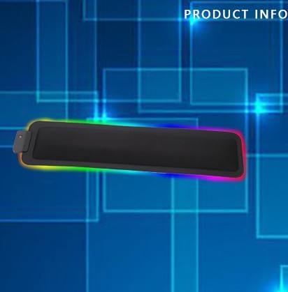 Fantastic Long RGB Gaming Mouse Pad , ROHS Led Mouse And Keyboard Pad