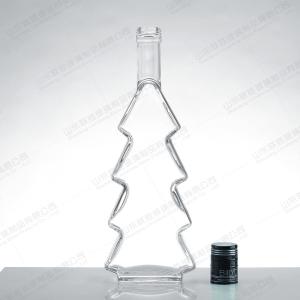 Quality Glass Collar Frosted Clear Decorative Blown Fancy Liquor Wine Bottles for Requirements wholesale