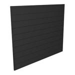 Recycled Odorless Black Melamine Slatwall , Practical Wooden Grooved Acoustic