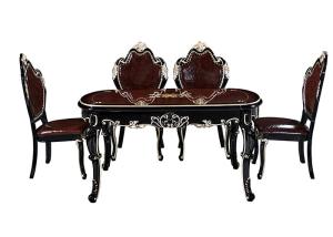 MDF Carving Baking Paint Process Minimalist Dining Table