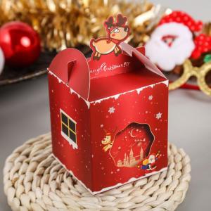 Quality custom christmas gift cupcake gift paper packaging candy box wholesale