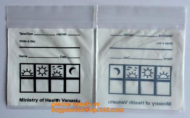 tablets pills packaging bag, poly medical dispenser Zip lockk bag drug zipper bags reclosable bags, zipper bag medical min