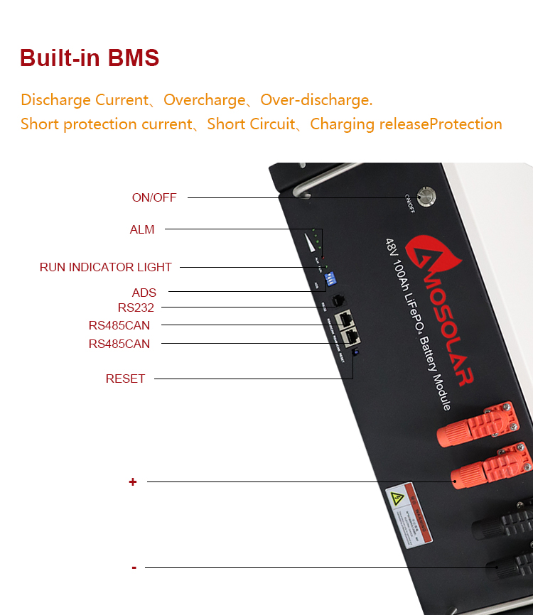 Energy Storage Solution 48V/51.2V Rack Mounted Lithium Batteries with High Capacity