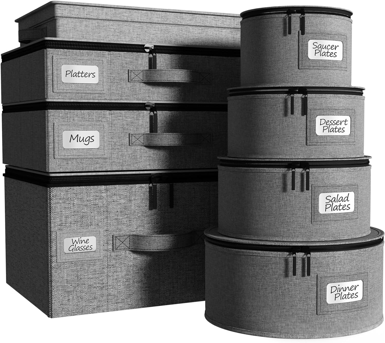 Sorbus China Storage Containers Hard Shell - Glass & Dish Storage Containers for Transport, Moving,