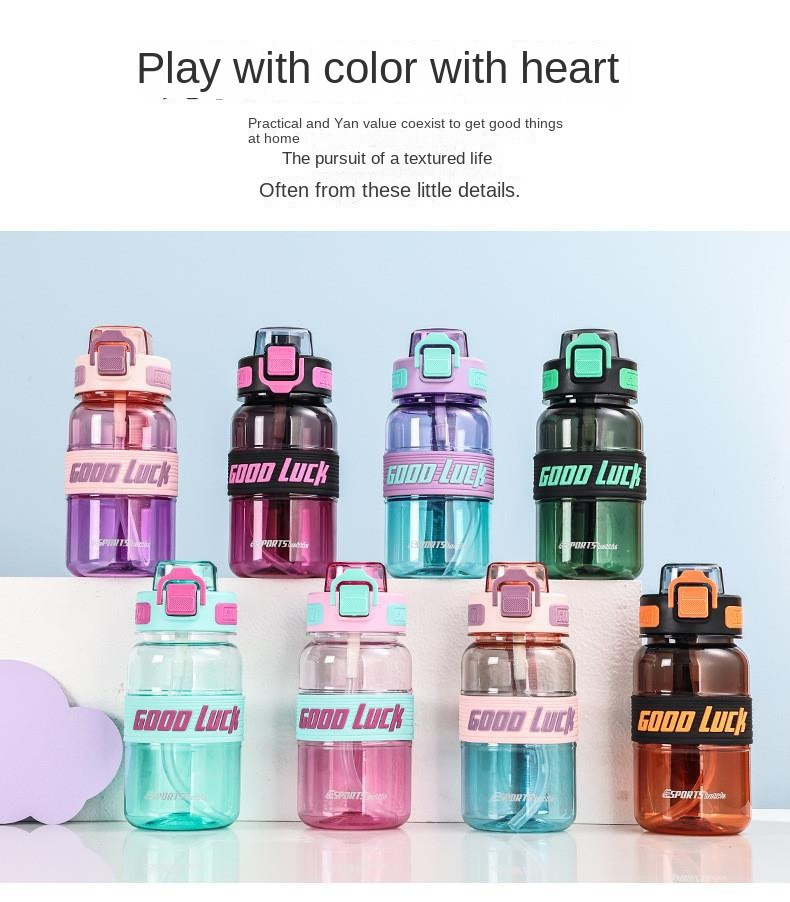 Lightweight 650ml 850ml Large Capacity Custom Plastic Water Bottles With Logo Fitness Portable Water Bottle For Travel Sealed And Leak Proof