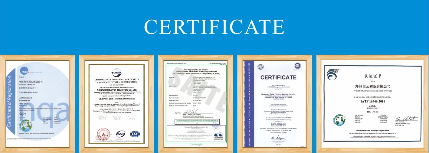 Durable Motorcycle Brake Linings 30000km Warranty Customized Packaging