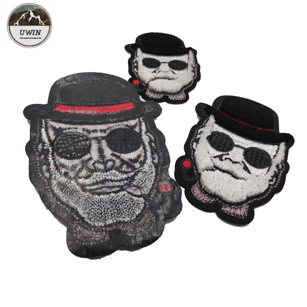 Cool Man 3D Custom Made Patches , Toothbrush Material Clothing Badges Patches