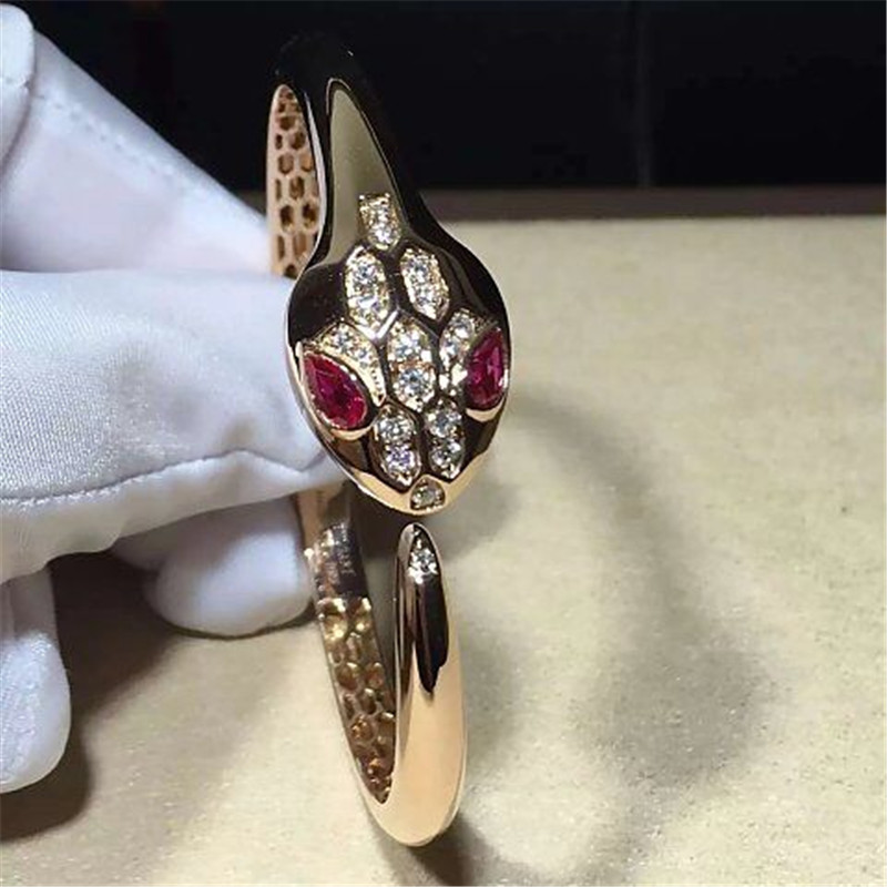Luxury jewe factoryi diamond snake Bracelet 18k gold white gold yellow gold rose gold diamond Bracelet