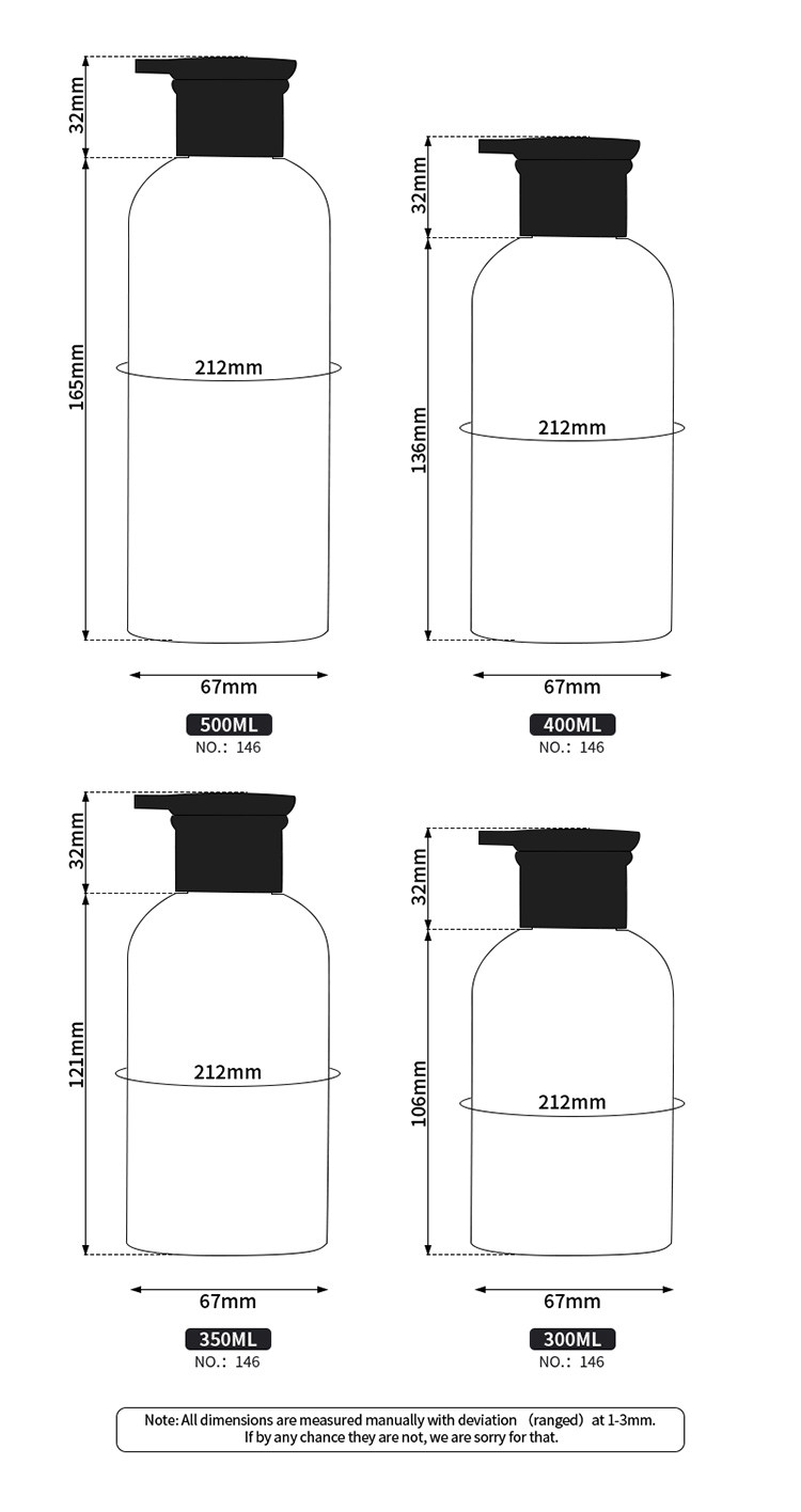 Eco Friendly Cosmetic Lotion Bottle Screen Printing Odorless 10oz