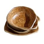 Customized Logo Acceptable Handmade Farmhouse Wooden Craft Bowls Utensils for