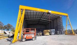 Quality Electric Traveling Single Girder Gantry Crane 10 Ton Radio Remote Control wholesale