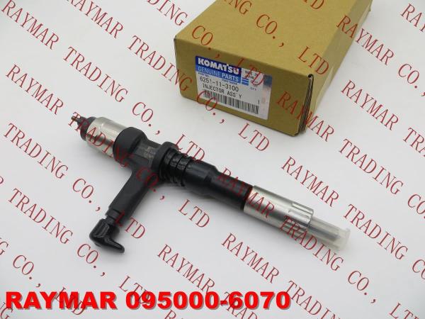 DENSO Genuine common rail injector 095000-6070 for KOMATSU PC350-7, PC400-7 6251