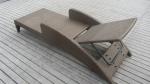 Contemporary Resin Wicker Sunlounger , Folding Beach Lounge Chair