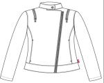High Fashion Navy Ladies PU Jacket , Womens Leather Coats LEDO1721