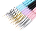 Crystal Painting 11mm 3d Nail Liner Brush Nail Art Tools 3pcs Set Plastic Handle