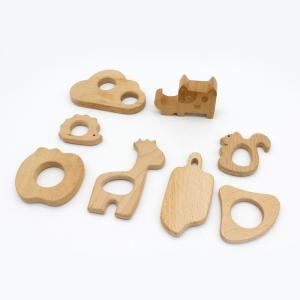 Quality Animal shaped Wooden Baby teether Ring wholesale