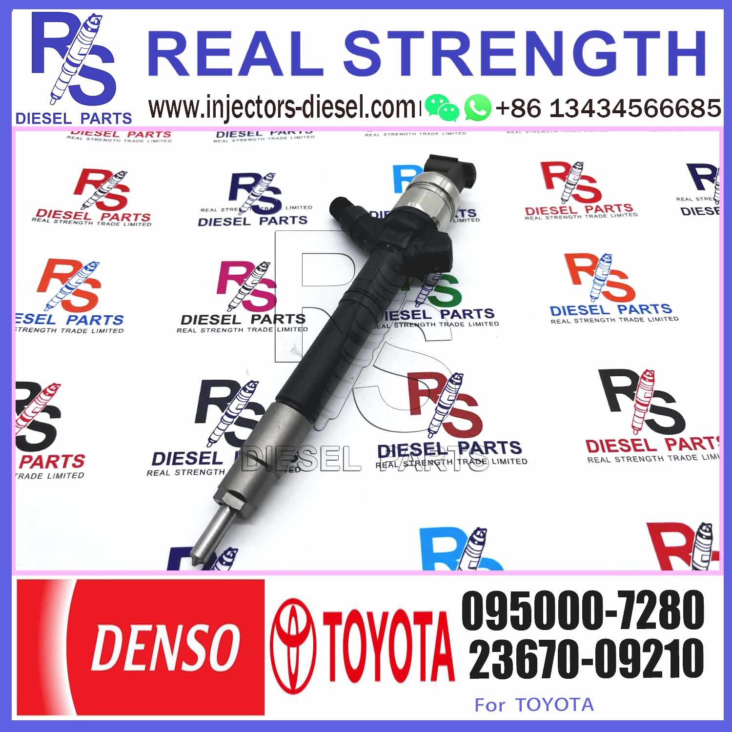GAMEN High Quality Common Rail Fuel Injector 095000-7280 For TOYOTA 23670-09210