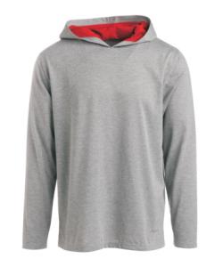 Quality Grey Plain Woven Polyester95% Spandex5% Long Sleeve Hooded Shirts wholesale