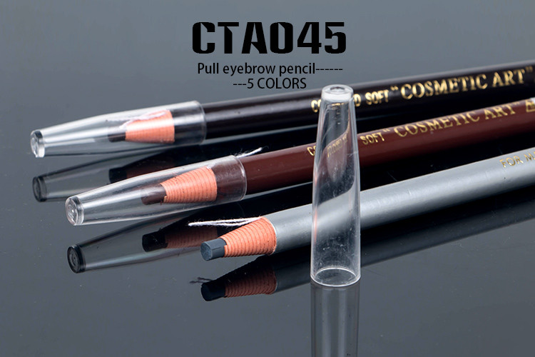 5 Colors Paper Roll Cosmetic Soft Pull Eyebrow Pencil For Beauty