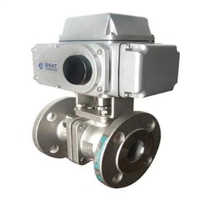 Quality Stainless Steel Flange Connection Electrical Control Ball Valve wholesale