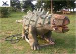 Oldest Living Large Handmade Dinosaur Garden Statue , Ankylosaur Life Size