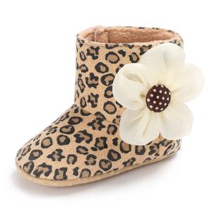 Quality 2019 winter colorful flower soft-sole Newborn anti-slip baby boots wholesale