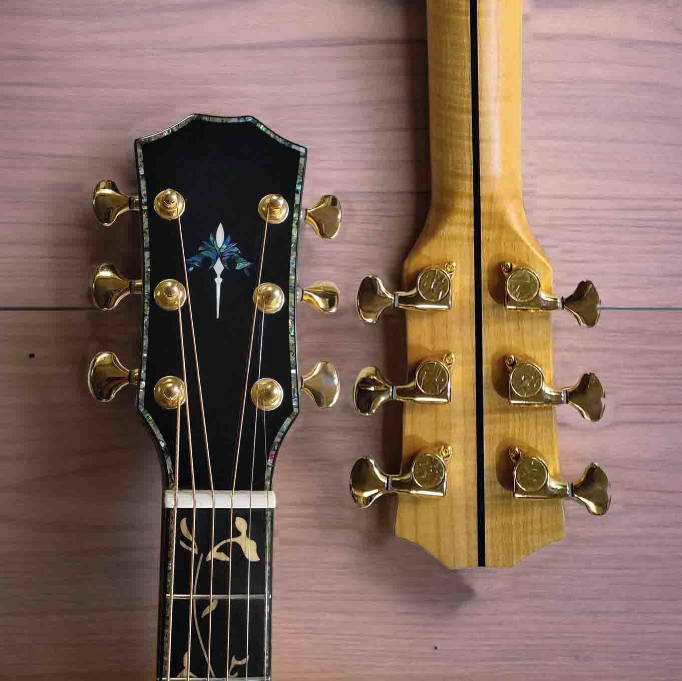 Custom GA 40" Natural Solid KOA AAAAA Abalone Binding Acoustic Guitar