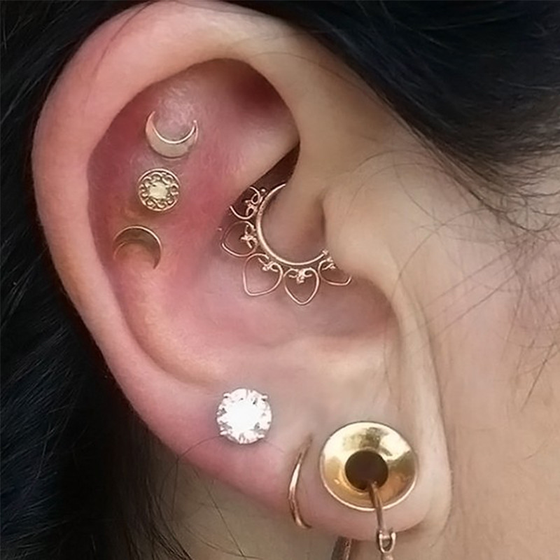 16G Nose Piercing Ring Indian Nose Septum Ring Clicker Nose Rings Piercing Body Jewelry Hoops Helix Piercing Ear Cartila